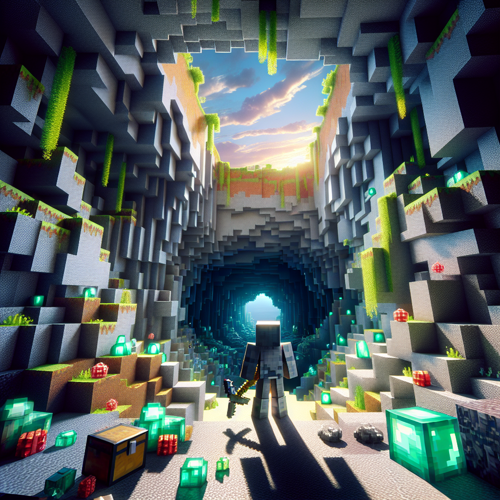 Exploring Caves and Cliffs Update in Minecraft 1.17.10